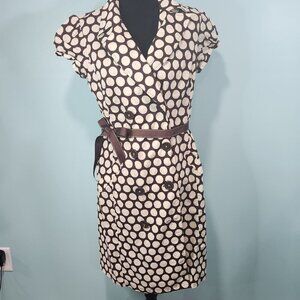 Signature By Robbie Bee Brown Polka Dot Vintage Pin-Up Wrap Dress Size 10
Lot K